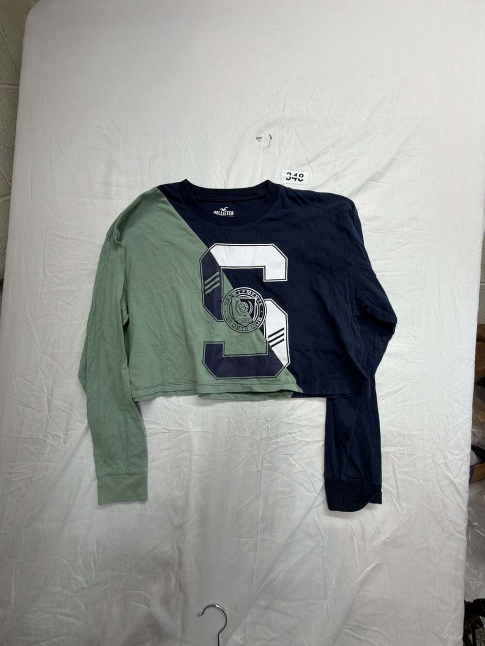 Hollister San Clemente Sports Club Long Sleeve Colorblock Crop Top